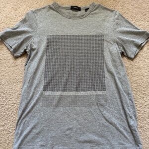 Theory Colorfield Tee in Ideal Jersey | Size XS | Heather Gray